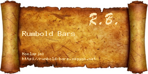 Rumbold Bars névjegykártya